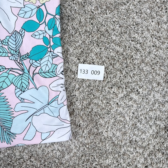 Bad Birdie Polo Shirt Mens XL Pink Blue Tropical Floral Performance Stretch Golf - Picture 12 of 12